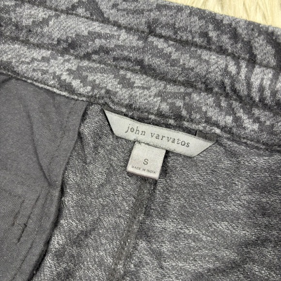 John Varvatos Men's S Black Gray Zebra Jacquard Gary Shorts Knit Pull On Casual - Picture 3 of 6